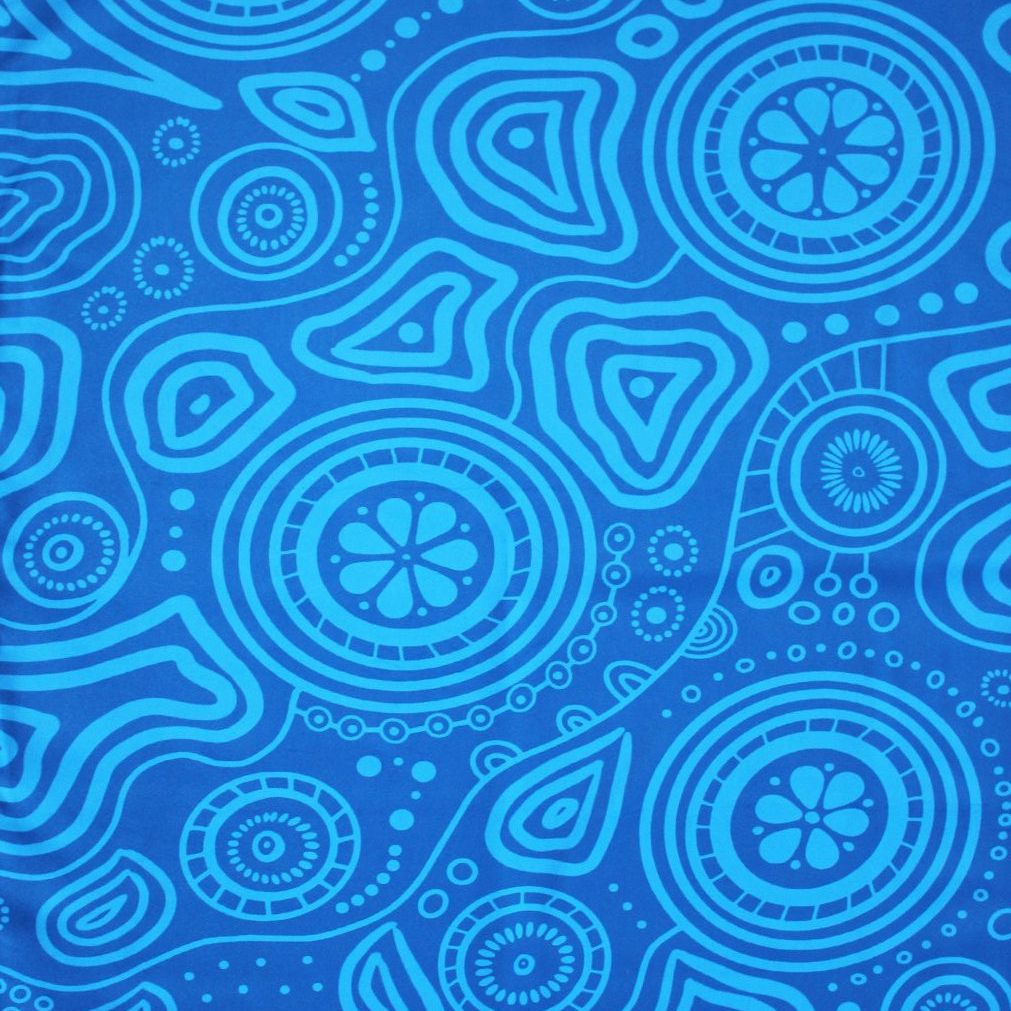 Inner Spirit Indigenous Gym Towel featuring sacred Aboriginal artwork with traditional symbols representing the inner spiritual essence, soul connection, and ancestral wisdom through authentic dreamtime patterns and dot work designs
