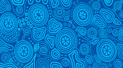 Inner Spirit Indigenous Gym Towel featuring sacred Aboriginal artwork with traditional symbols representing the inner spiritual essence, soul connection, and ancestral wisdom through authentic dreamtime patterns and dot work designs
