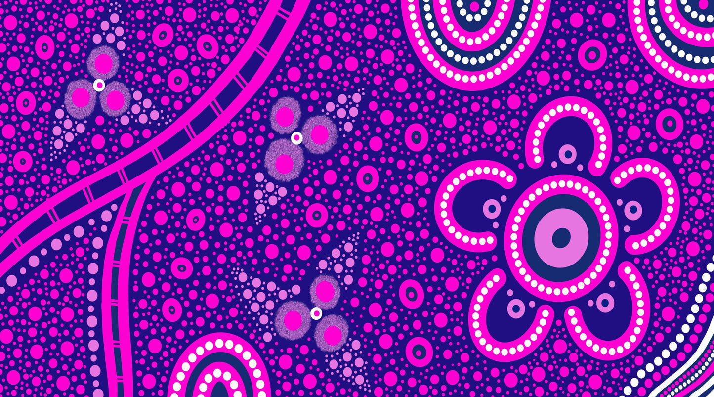 Jabirr Jabirr Country Indigenous Gym Towel showcasing authentic Aboriginal artwork with traditional dot painting techniques, country symbols, and cultural patterns that represent the sacred connection to Jabirr Jabirr ancestral lands and spiritual heritage
