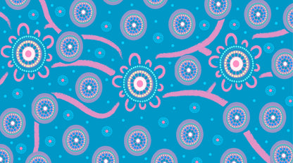 Journey Home Indigenous Gym Towel featuring sacred Aboriginal artwork with traditional symbols representing the spiritual journey back to country, ancestral pathways, and the eternal connection to homeland through dreamtime patterns and dot work designs
