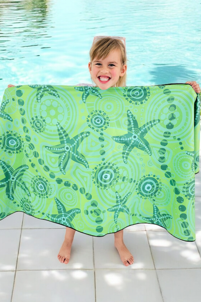 Starfish - Kids Travel Towel * NOW IN GREEN *